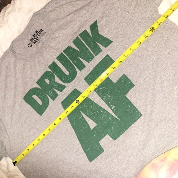 Black Matter Men's DRUNK AF Funny T-Shirt 2X - Picture 5 of 8